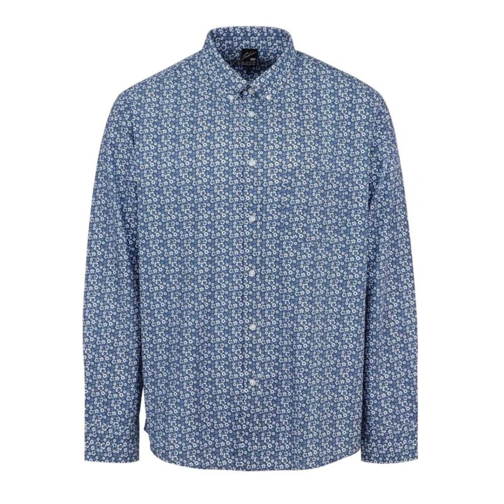 Fabric Mens Floral Poplin Long-Sleeved Shirt / Floral